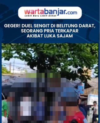 VIDEO - GEGER! Duel Sengit di Belitung Darat, Seorang Pria Terkapar Akibat Luka Sajam