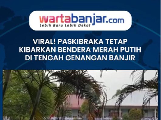 VIDEO - VIRAL! Paskibraka Tetap Kibarkan Bendera Merah Putih di Tengah Genangan Banjir