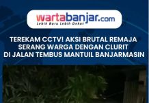 VIDEO - Terekam CCTV! Aksi Brutal Remaja Serang Warga dengan Clurit di Jalan Tembus Mantuil Banjarmasin