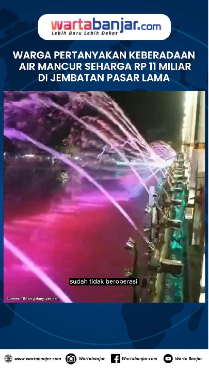 VIDEO - Warga Pertanyakan Keberadaan Air Mancur Seharga Rp 11 Miliar di Jembatan Pasar Lama