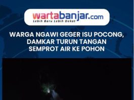 VIDEO - Warga Ngawi Geger Isu Pocong, Damkar Turun Tangan Semprot Air ke Pohon