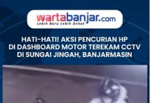 VIDEO - Hati-hati! Aksi Pencurian HP di Dashboard Motor Terekam CCTV di Sungai Jingah, Banjarmasin