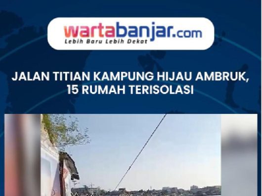 VIDEO - Jalan Titian Kampung Hijau Ambruk, 15 Rumah Terisolasi