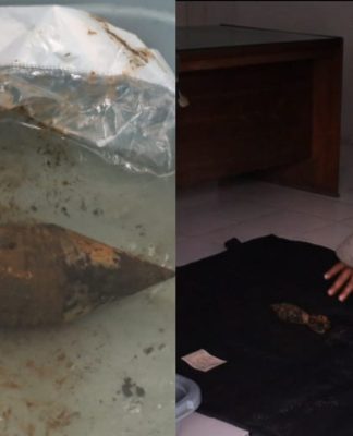 Warga Kuin Temukan Peluru Mortir Kuno di Sungai, Koramil Turun Tangan