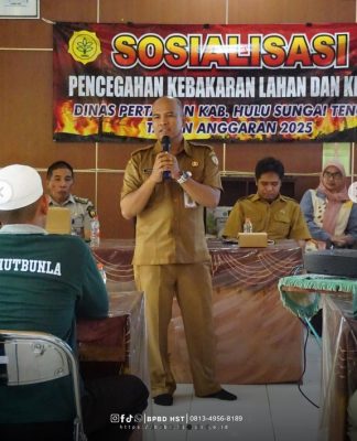 Kurangi Karhutla, BPBD HST Sosialisasikan Cara Mencegah Kebakaran Hutan, Lahan dan Kebun ke Petani