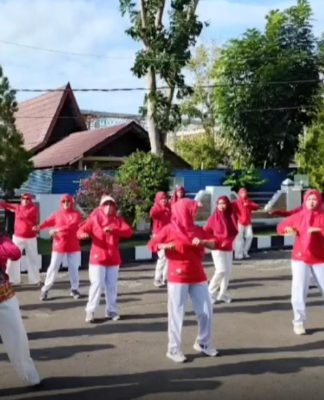 DWP Tanah Laut Gelar Senam Merah Putih Sambut Kemerdekaan RI ke-80
