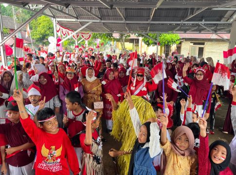 HUT RI ke-80, Ibu Hamil Juga Dapat Suvenir di Jalan Sehat Desa Pematang