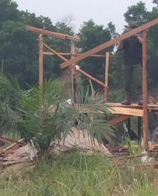 Lahan Sengketa Kintapura Memanas, Pondok Warga Dibongkar Pihak Perusahaan Sawit