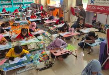 Ajang Mewarnai Sambil Mengukir Cinta Tanah Air, Dispusip Tanah Laut Libatkan Ratusan Anak