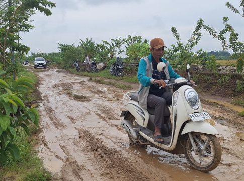 Jalan ke Sawah Jadi Lumpur! Petani Banjarbaru Minta Jalan Handil Kyai Segera Diperbaiki