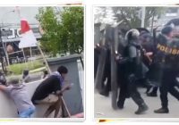SORONG LUMPUH! Massa Pro-NRFPB Ngamuk Blokade Jalan & Rusak Kantor Gubernur, Tolak Pemindahan Tahanan