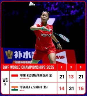 Putri Kusuma Wardani Jadi Harapan Terakhir Indonesia di Semifinal Kejuaraan Dunia BWF 2025