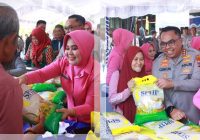Ratusan Warga Banjarmasin “Serbu” Gerakan Pangan Murah di Polresta Banjarmasin, Sembako Ludes!