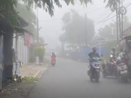 Momen Langka, Embun Pagi 'Menyelimuti' Kota Banjarmasin