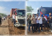 500 Bendera Merah Putih Dikibarkan di Truk-Truk Banjarmasin, Aksi Organda & Polda Kalsel Sambut HUT RI