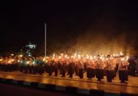 KHIDMAT! Obor Taptu Sambut HUT RI ke-80 di Banjarbaru, Wali Kota Ajak Warga Jaga Kota Tetap Aman