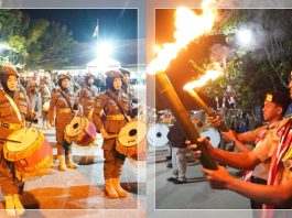 MERIAH! Pawai Obor HUT RI ke-80 Bikin Pagatan Penuh Cahaya, Ribuan Warga Turun ke Jalan