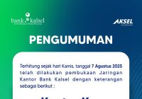 Optimalkan Pelayanan, Bank Kalsel Buka Kantor Kas Baru di Sungai Loban