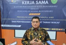 Sertifikasi Tanah Wakaf di Banjarbaru Meningkat, Capai 90 Persen di 2025