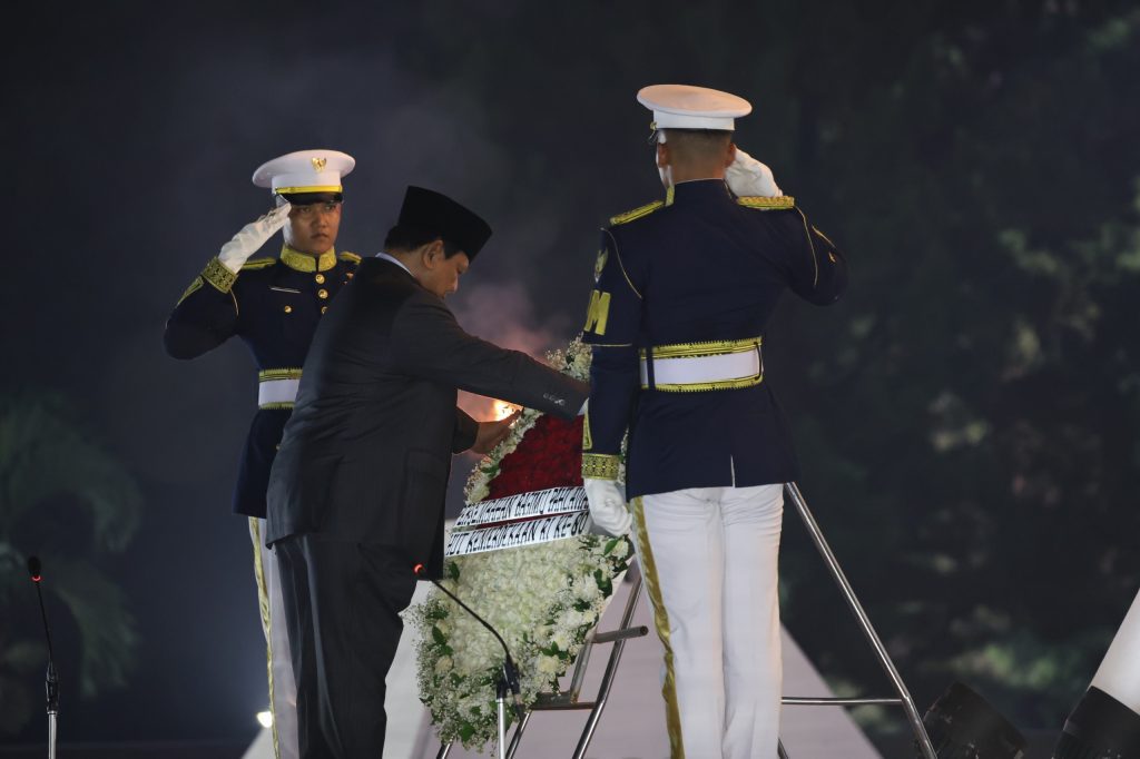 Prabowo Subianto Pimpin Renungan Suci HUT RI 80 di TMP Kalibata