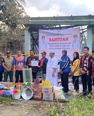 Pemkab HST Salurkan Bantuan untuk Korban Kebakaran di Birayang