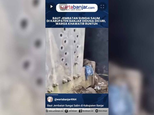 VIDEO - Baut Jembatan Sungai Salim di Kabupaten Banjar Diduga Dicuri, Warga Khawatir Runtuh