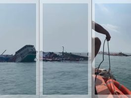 DETIK-DETIK Kapal Bermuatan Pupuk Tujuan Sampit Tenggelam di Perairan Gresik, ABK Perjuangan di Tengah Ombak