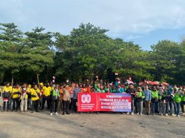 Ratusan Ojol di Kalsel Bawa Bendera Merah Putih Berkeliling Kota, Sambut HUT RI dengan Aksi Heroik
