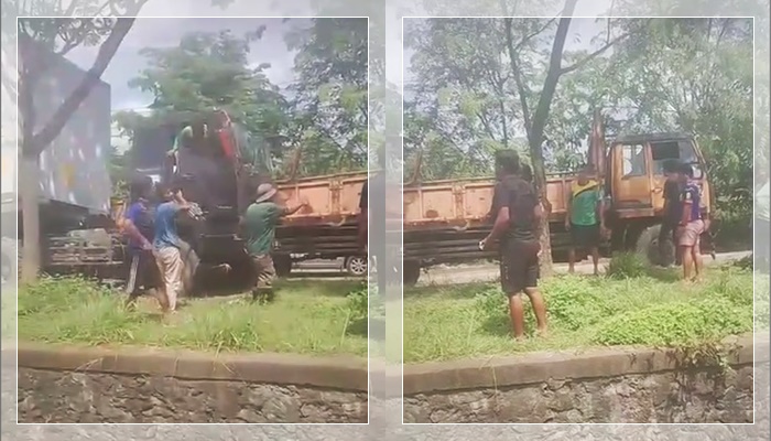 Kecelakaan di Lingkar Selatan Banjarmasin akibakan Jalan Macet Total, Gegara Truk Parkir Sembarangan!