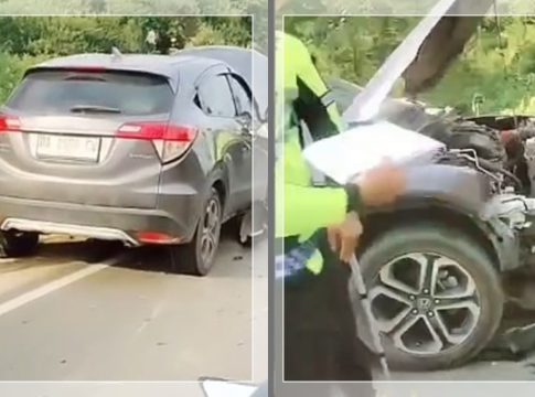 Kecelakaan Mengerikan di Jalan Alternatif Banjarbaru–Batulicin, Mobil Hancur di Mentewe