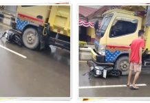 Kecelakaan Tragis di Tanah Bumbu! Motor Matik Tergencet di Bawah Truk di Plajau Batulicin