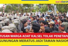 VIDEO - Ratusan Warga Adat Kalsel Tolak Penetapan Pegunungan Meratus Jadi Taman Nasional