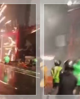 SUBUH MENCEKAM! Ribuan Ojol Serbu Mako Brimob Kwitang, Gas Air Mata & Petasan Saling Beradu