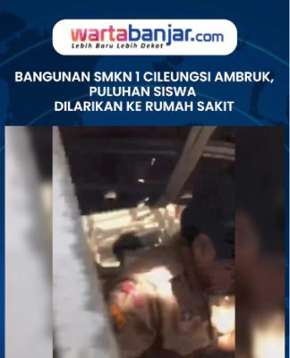 VIDEO - Bangunan SMKN 1 Cileungsi Ambruk, Puluhan Siswa Dilarikan ke Rumah Sakit