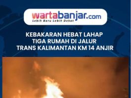 VIDEO - Kebakaran Hebat Lahap Tiga Rumah di Jalur Trans Kalimantan Km 14 Anjir