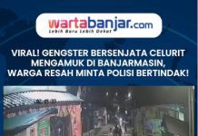 VIDEO - VIRAL! Gengster Bersenjata Celurit Mengamuk di Banjarmasin, Warga Resah Minta Polisi Bertindak!