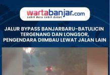VIDEO - Jalur Bypass Banjarbaru-Batulicin Tergenang dan Longsor, Pengendara Diimbau Lewat Jalan Lain