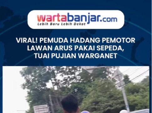 VIDEO - VIRAL! Pemuda Hadang Pemotor Lawan Arus Pakai Sepeda, Tuai Pujian Warganet