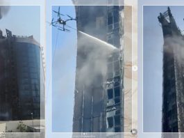 "DRONE SHAHEEN!” Pemadam Kebakaran Udara, Dipakai Padamkan Api Gedung Al Barsha Dubai