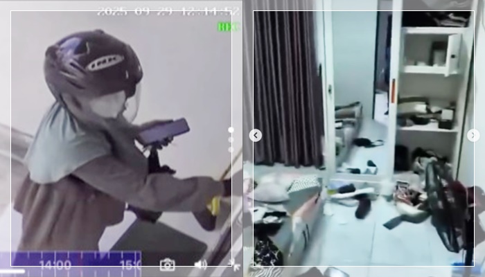 MERESAHKAN! Maling Nyamar Jadi Perempuan Bobol Rumah di AMD Banjarmasin, Aksi Terekam CCTV Warga