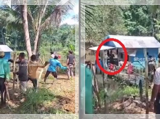 BATULICIN MENCEKAM! Warga dan Polisi Kepung Rumah Pelaku Pembacokan Diduga Kebal Senjata