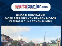 VIDEO - Hindari Truk Parkir, Mobil Bertabrakan dengan Motor di Sungai Cuka Tanah Bumbu