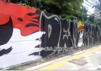 Mural Bendera One Piece Terlihat di Dekat Gedung DPRD Kalsel