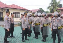 Antisipasi Gangguan Keamanan, Polres Balangan Latih Sispam Mako dan Kota