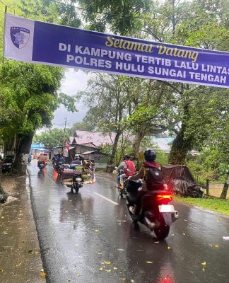 Bangga! Desa Bungur dan Gambah Jadi Percontohan Kampung Tertib Lalu Lintas di HST