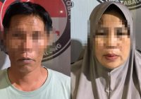 Seorang Pria dan Satu Wanita Ditangkap Polisi Saat Bertransaksi Narkoba di Tepi Jalan Desa Maburai