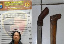Kedapatan Bawa Sajam di Pinggang, Seorang Pemuda Diamankan Polisi di Banjarbaru