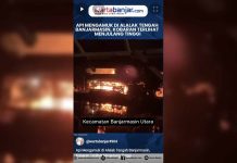 VIDEO - Api Mengamuk di Alalak Tengah Banjarmasin, Kobaran Terlihat Menjulang Tinggi