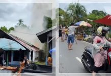 KEBAKARAN DI PASAR MALIHU BALANGAN! Warga Panik, Pedagang Lari Selamatkan Dagangan