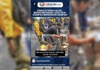 VIDEO - Demo di DPRD Kalsel Berakhir Damai, Usai Aksi Kompak Bersihkan Sampah